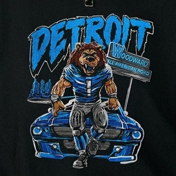 Detroit Lions Crewneck Sweatshirt Retro Football Team Fan Apparel 17 - Picture 2 of 6